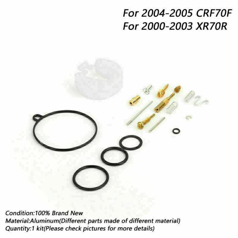 Carburetor Repair Rebuild Kit for Honda XR70R (2000–2003) CRF70F (2004–2005)