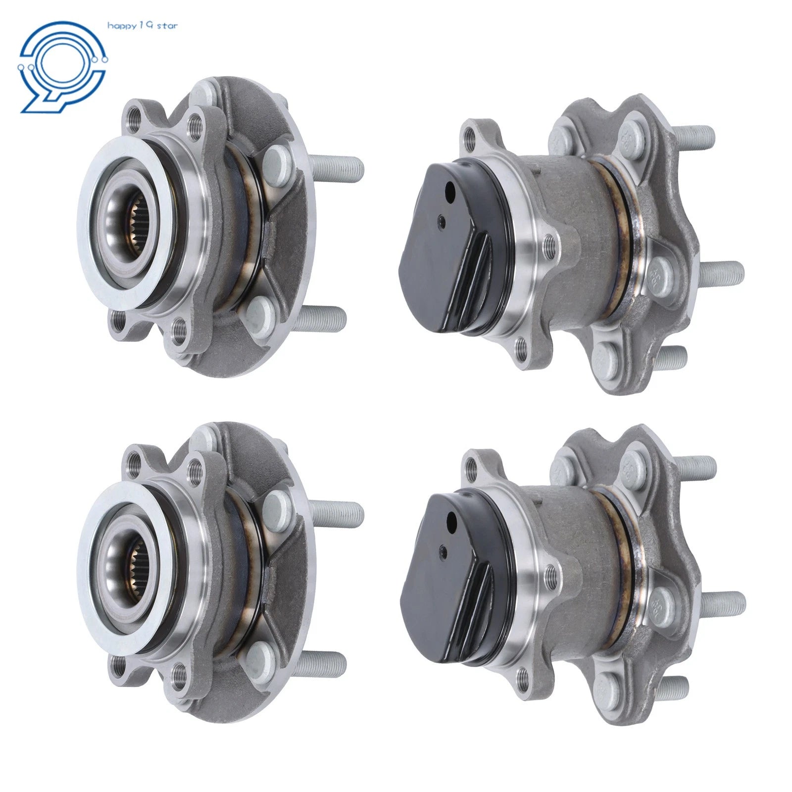 Set of 4 Wheel Hub Bearings for Nissan Rogue (2008–2013)