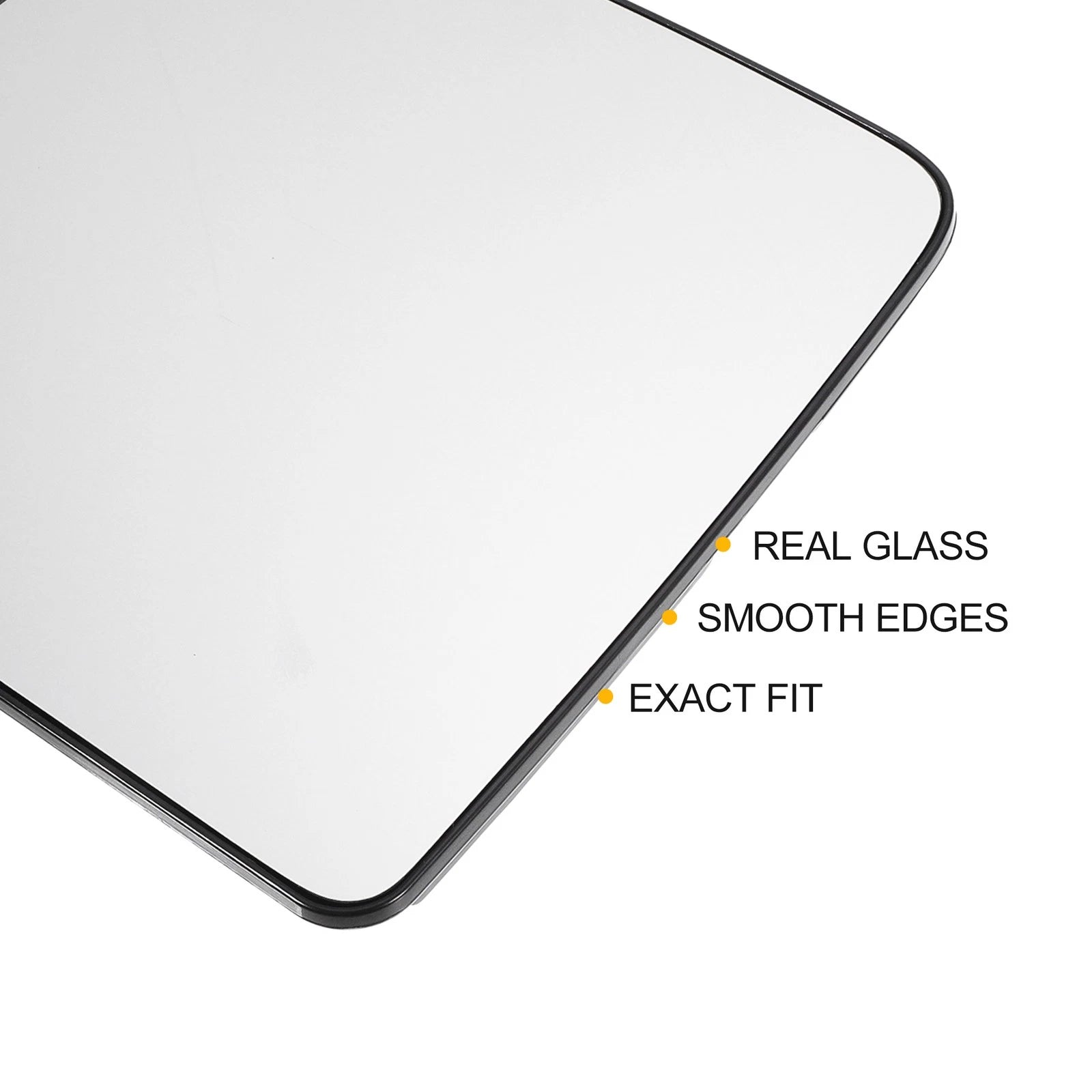 Left Upper White Heated Mirror Glass for Nissan Titan (2004–2015)