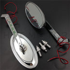 LED Turn Signal Oval Mirrors for Suzuki GSXR600 750 1000 1100 (All Years)