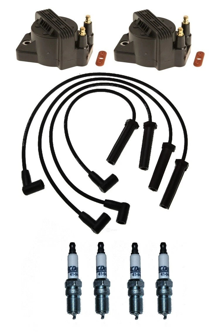 Ignition Wires 2 Coils 4 Spark Plugs Kit ACDelco for Pontiac Chevy 2.2L L4 (1999–2002)