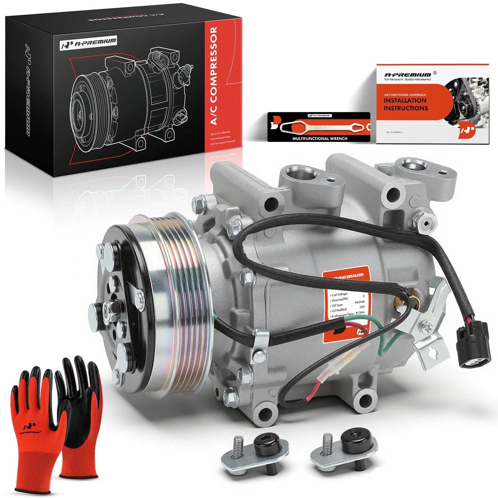 A/C Compressor with Clutch for Honda Fit (2009–2013)