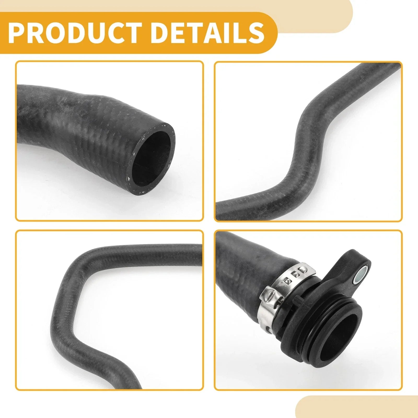Radiator Hose 3.0L for BMW X3 Rubber Black (2011-2012)