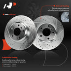 Front Drilled Brake Rotors for BMW 528i 2011–2016, 528i xDrive 2012–2016