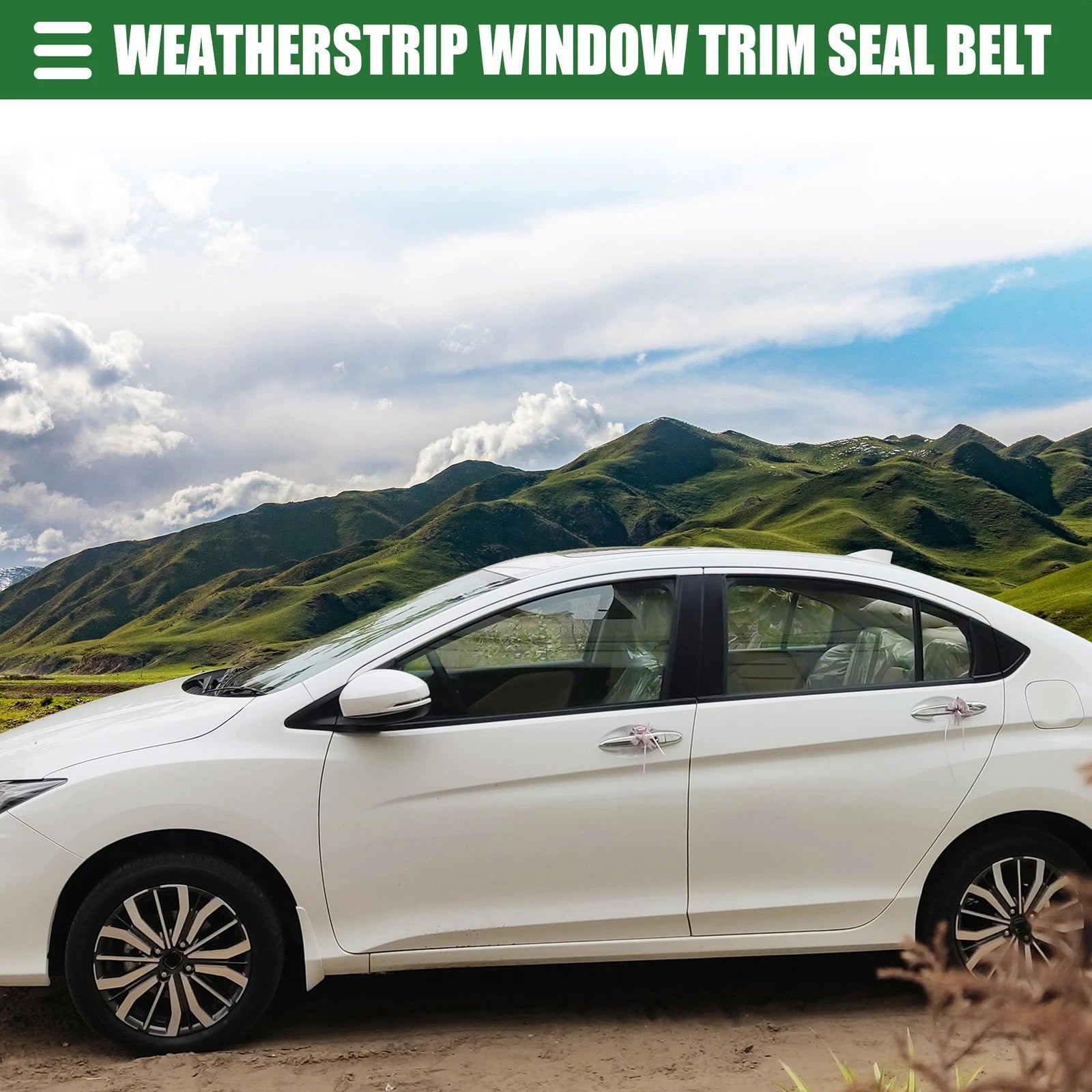Window Weatherstrip Trim Seal Belt Kit Outer for Toyota Prius (2004–2009) 75710-47010