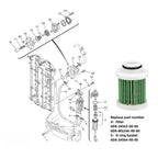 Fuel Filter for Yamaha F60 F75 F90 F115 (2000–2023) 6D8-WS24A-00-00 18-79799