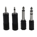 4X 3.5mm to 6.35mm Headphone Adaptor Connector Converter (Universal)