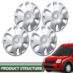 Set of 4 Wheel Covers for Ford Transit Connect (2010–2013)