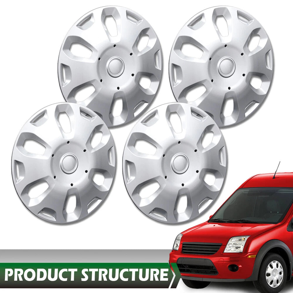 Set of 4 Wheel Covers for Ford Transit Connect (2010–2013)