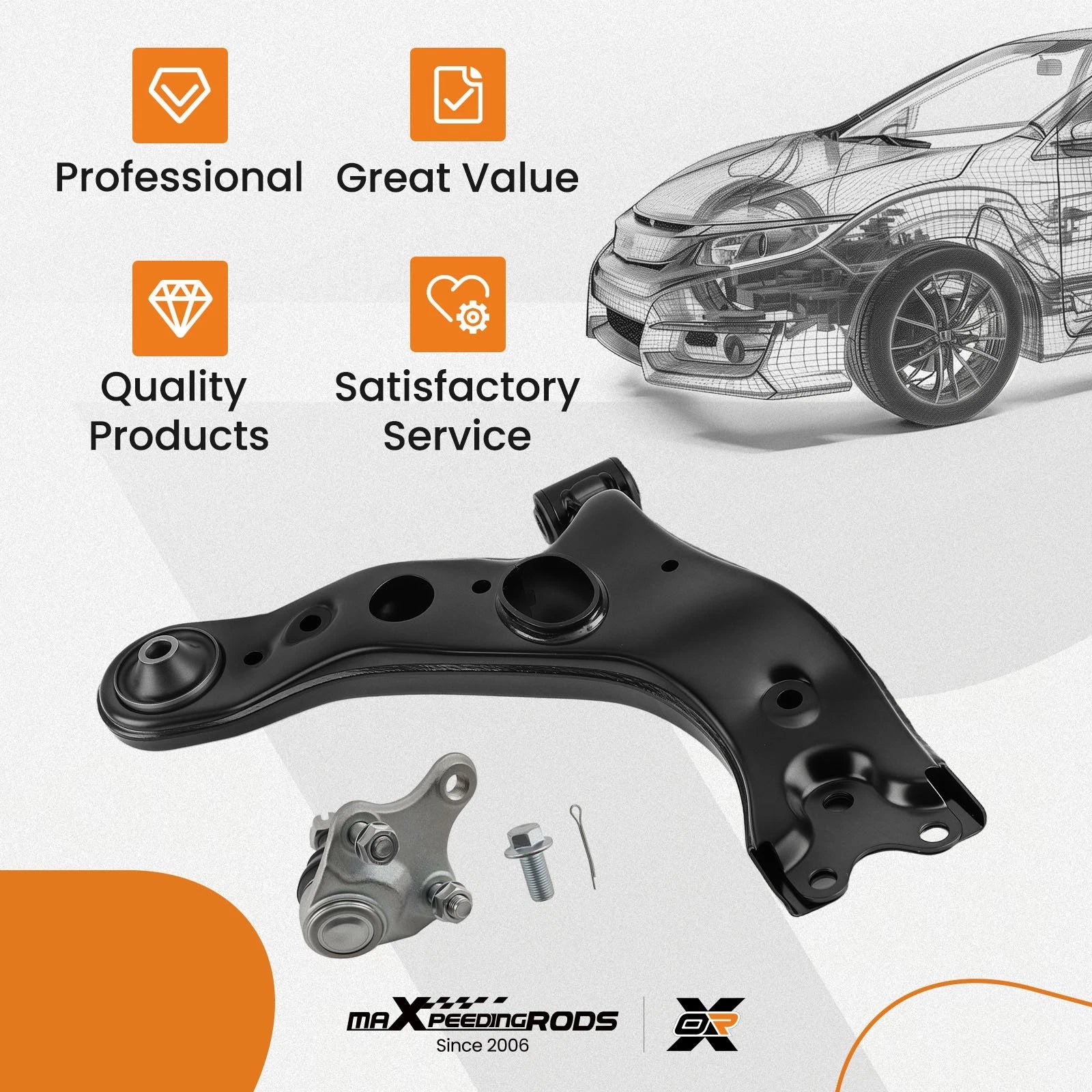 Front Lower Control Arm Driver Side for Toyota RAV4 (2006-2018) Lexus NX300h (2018-2021)