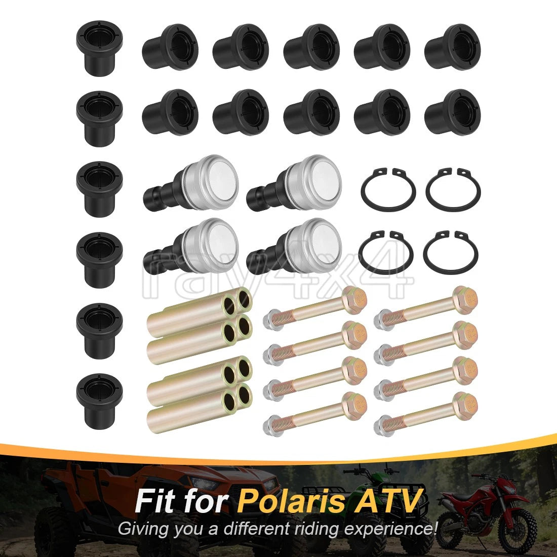 Front A-Arm Bushing Ball Joint Kit for Polaris Scrambler 850 1000 XP (2014–2018)