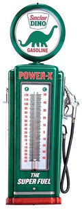 Sinclair Dino Gasoline Thermometer Sign 17" Metal for Garage Decor