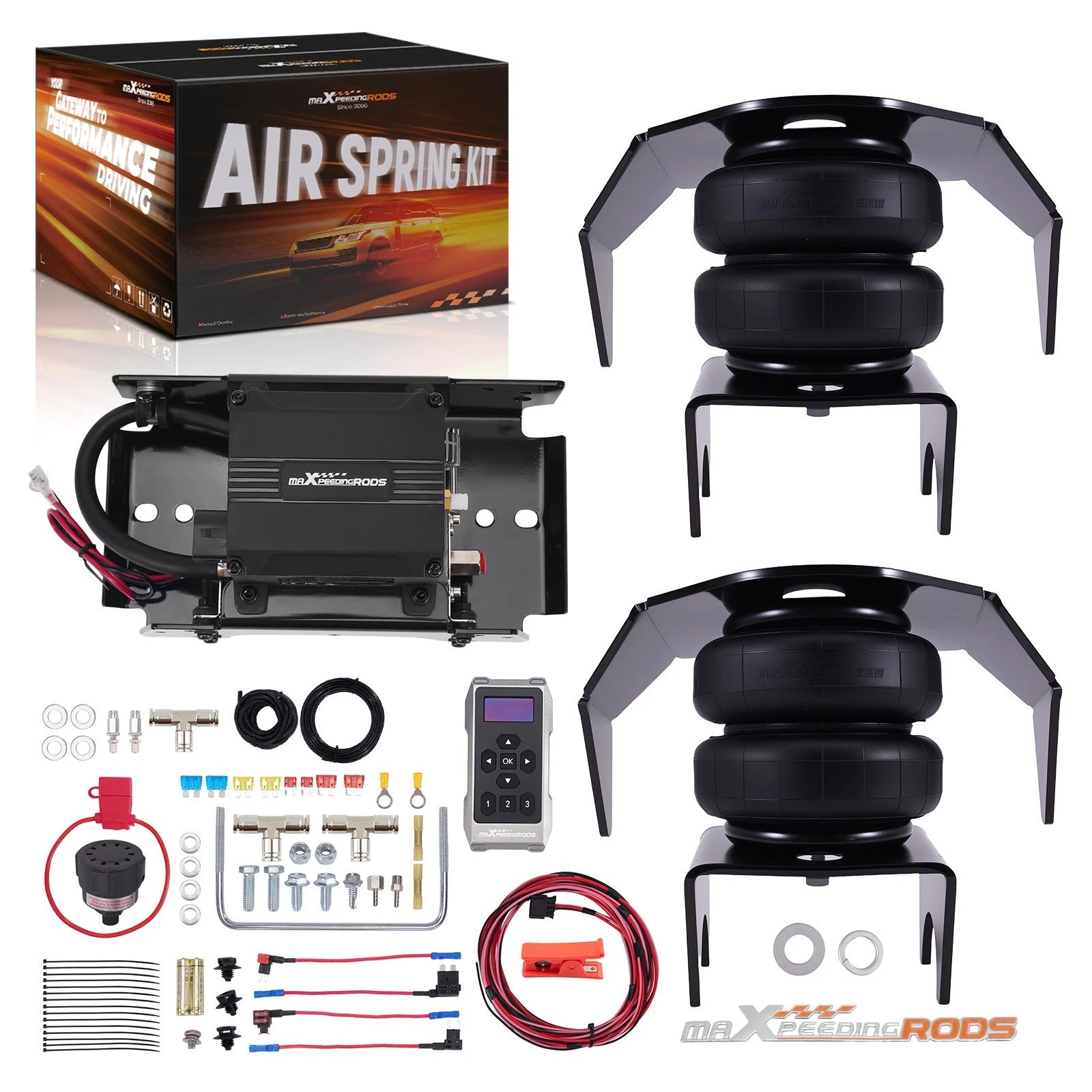 Rear Weld On Air Ride Mounting Brackets & 2500 lb Bags for