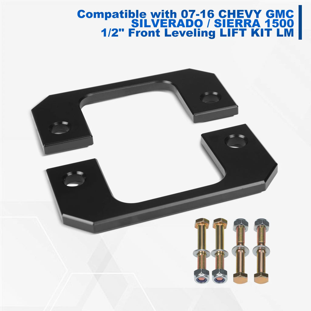 1/2" Leveling Front Low Mount Lift Kit Spacer for Silverado Sierra 1500 (2007–2022)