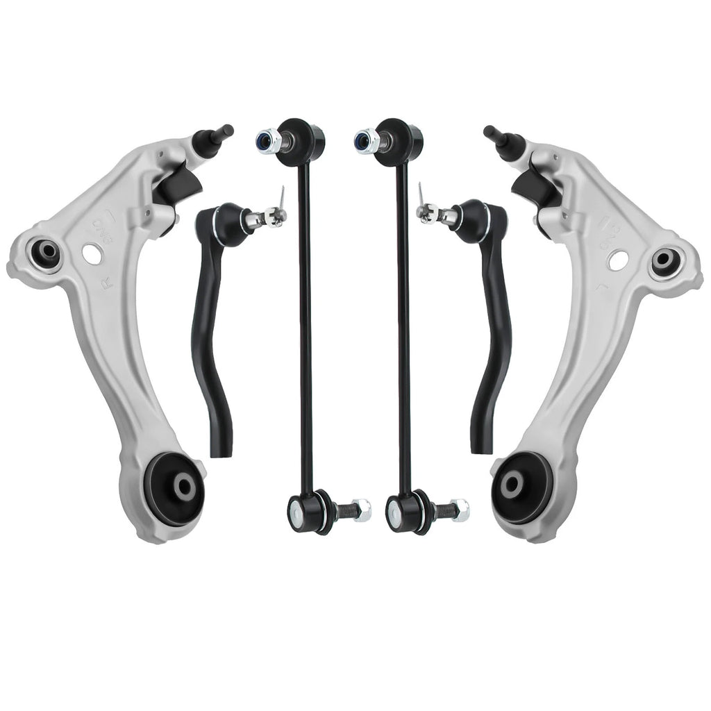 Set of 6 Front Lower Control Arms Outer Tie Rods Sway Bar for Nissan Maxima (2009–2014)