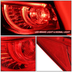 Outer Rear Left LED Chrome Housing Tail Light for Infiniti Q50 (2014–2017)