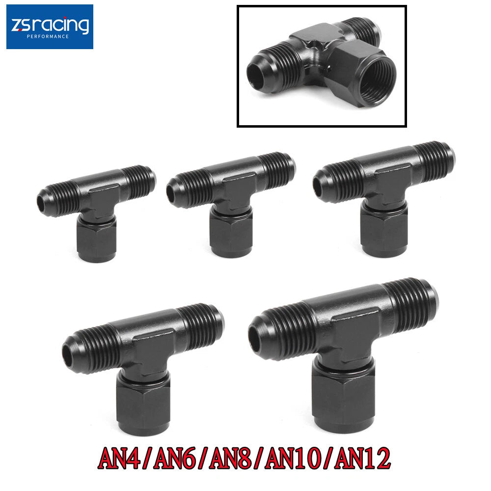3-Way Tee Fitting Adapter for AN4 AN6 AN8 AN10 AN12