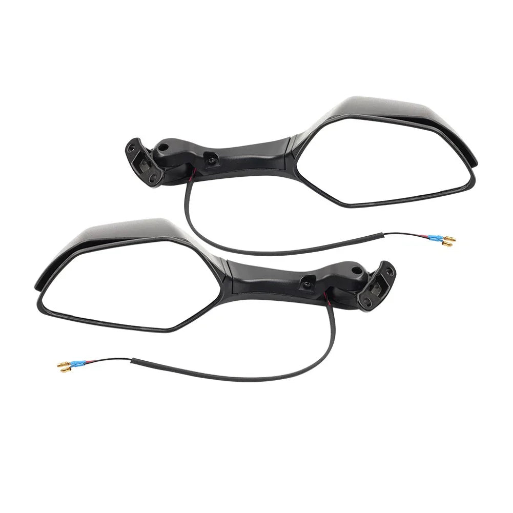 Motorcycle Rear View Mirrors w/ Turn Signals for Kawasaki Ninja ZX10R (2016-2023)