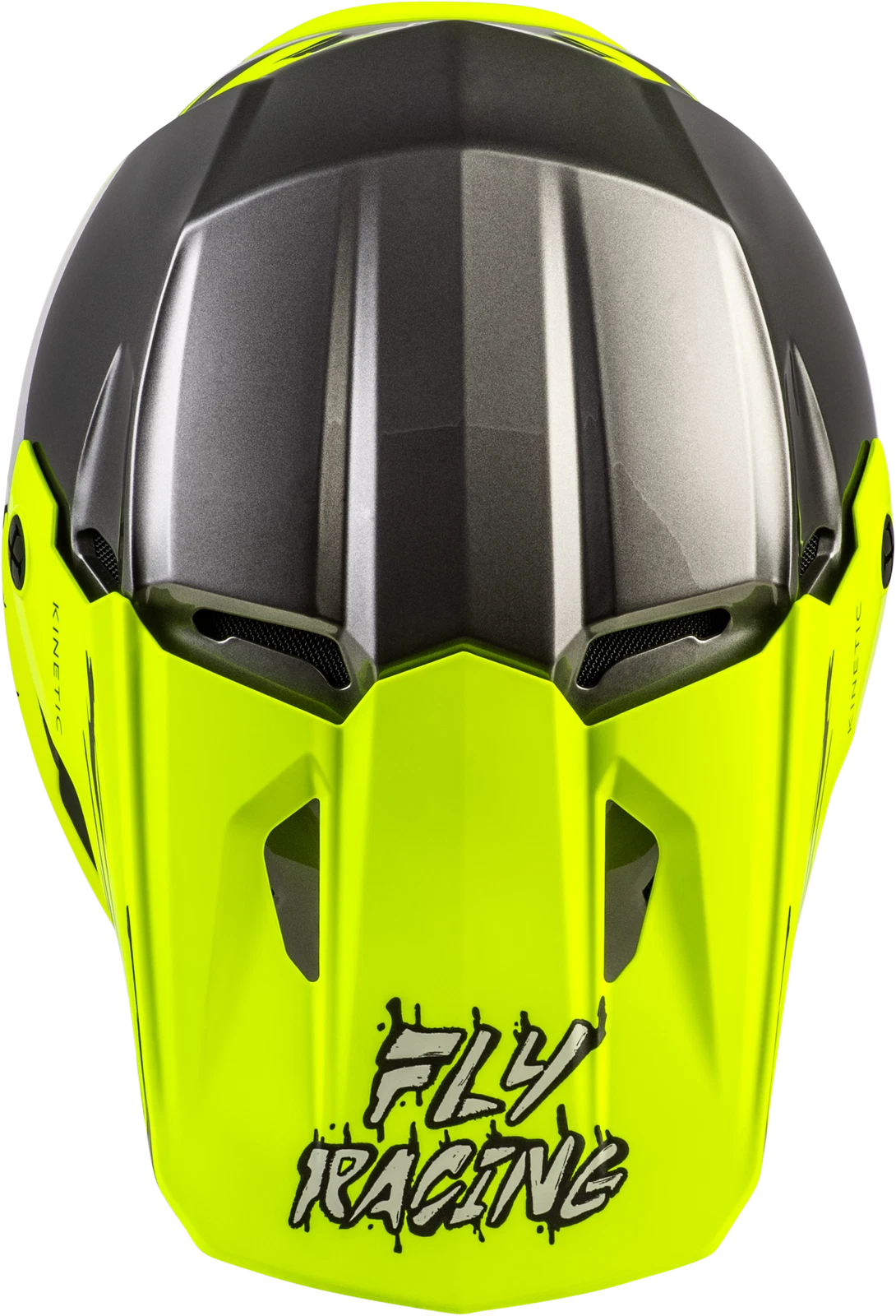 Youth Kinetic Surge Helmet for Off-Road (FLY Racing) - Grey/Hi-Vis Yellow