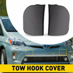 2pcs Front Side Bumper Tow Hook Cover for Toyota Prius (2012–2015) Black