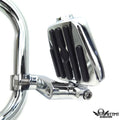 Chrome 25mm Angry Skull Foot Peg Kit for Harley Sportster Touring Dyna