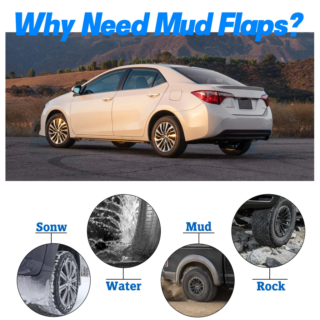Splash Guards Mud Flaps for Toyota Corolla 1.8L (2014-2017) 4PCS
