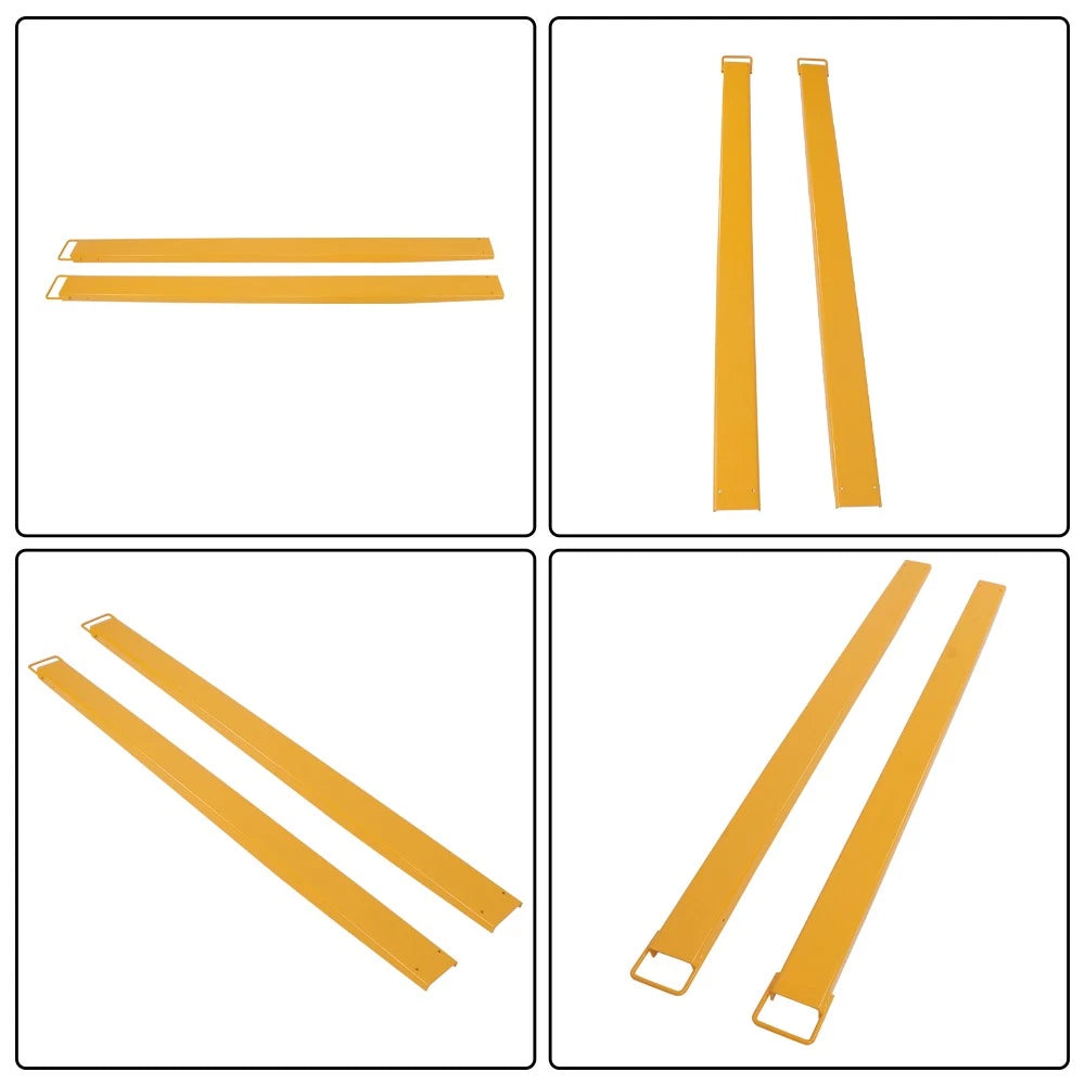 Pallet Fork Extensions for Forklift (84" x 4.5", Heavy Duty Steel)