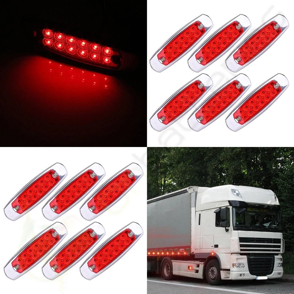 12pcs LED Side Marker Clearance Lights for Peterbilt