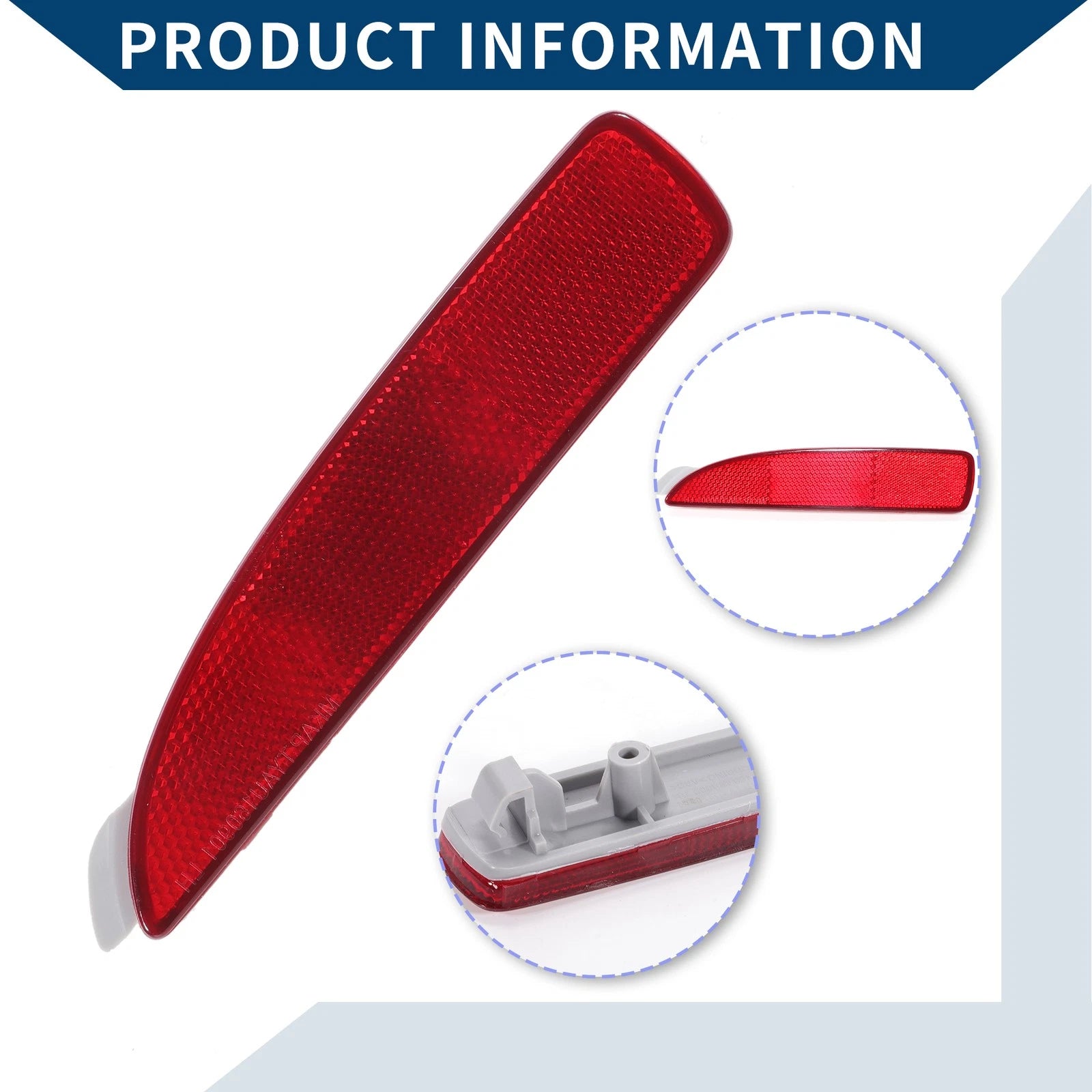 Rear Left Bumper Reflector No. 52164WB002 for Toyota Prius (2019–2022) Red