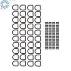 40 Pack 1/2" Weld On Forged D Ring for Heavy-Duty Applications (12,000lbs)