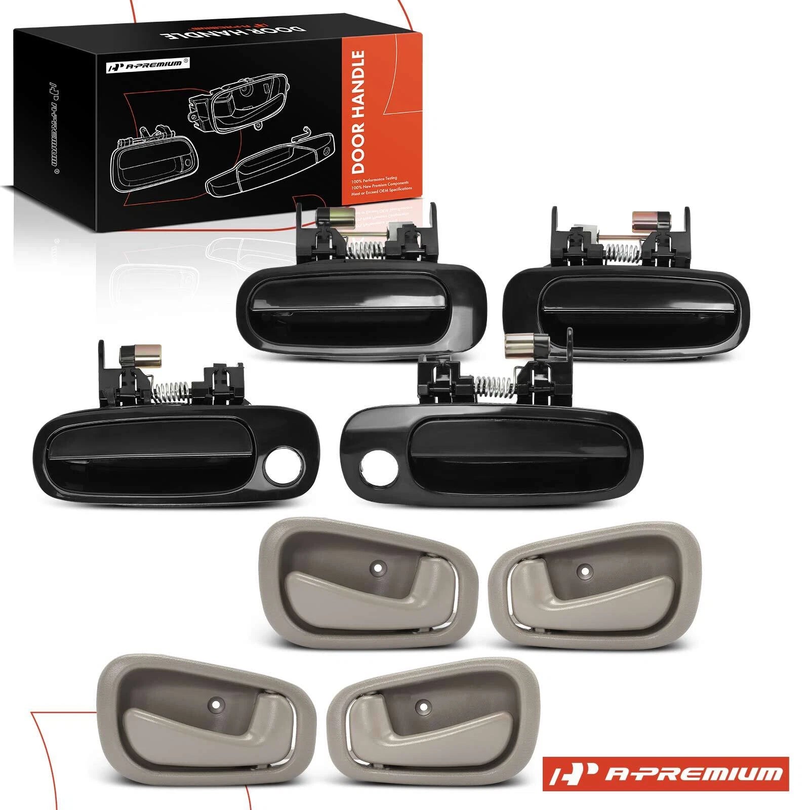 Exterior & Interior Door Handle Set for Chevy Prizm & Toyota (2000-2002)