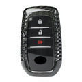 Carbon Fiber Key Fob Case Cover for Toyota Alphard RAV4 Hilux (2016–2023)