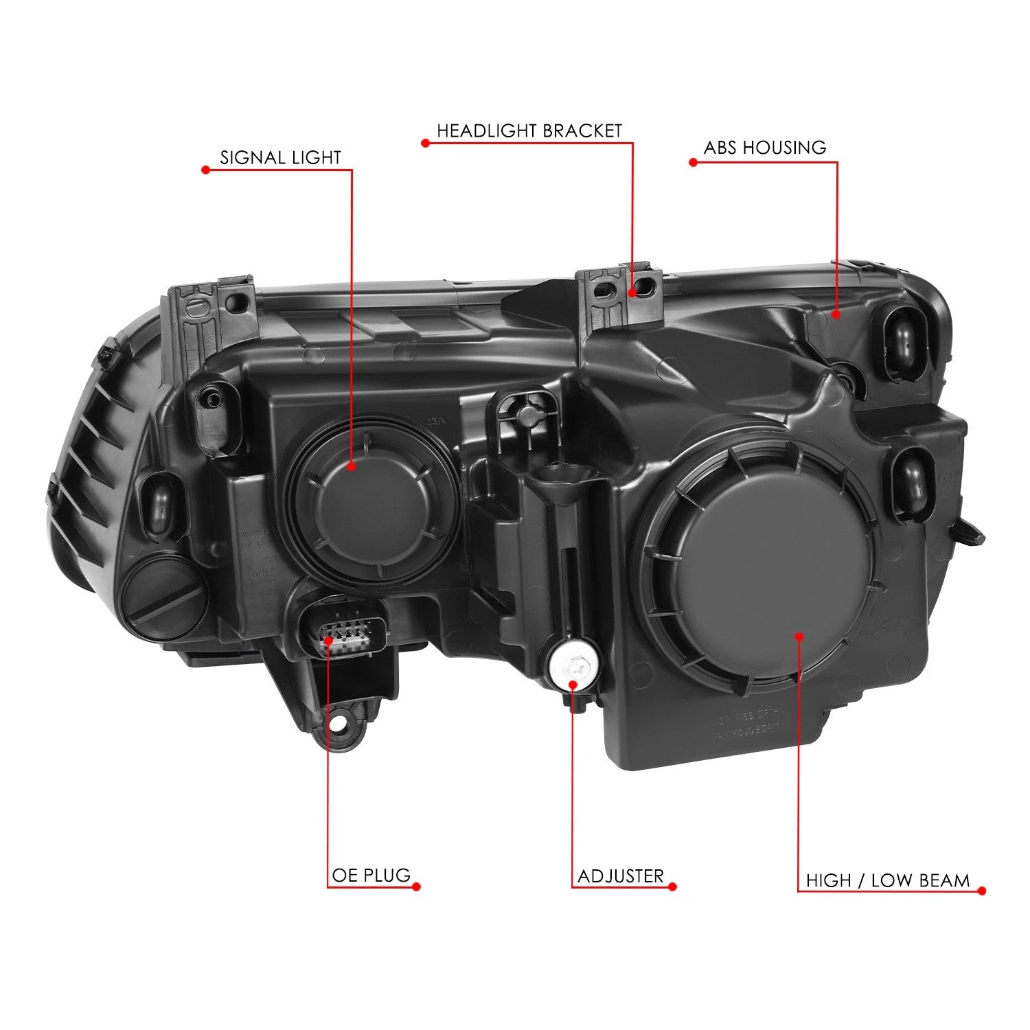 Right Side LED DRL Projector Headlight for Chrysler 300 (2011–2014)