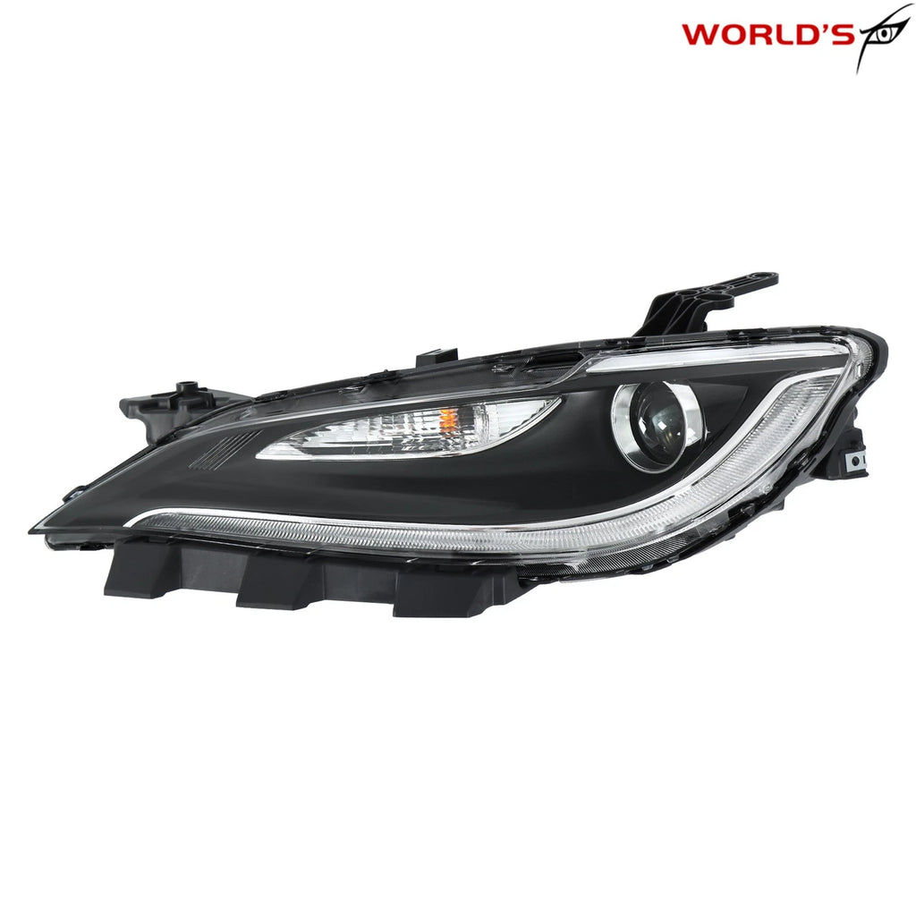 Headlight for Chrysler 200 (2015–2017) Halogen with LED DRL Chrome Trim