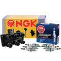 NGK DIS Ignition Coil & 6 Iridium IX Spark Plugs for Mazda 626 (1998–2002)