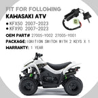 2-Position Ignition Key Switch for Kawasaki KFX50 KFX90 (2007–2023) 27005-Y002