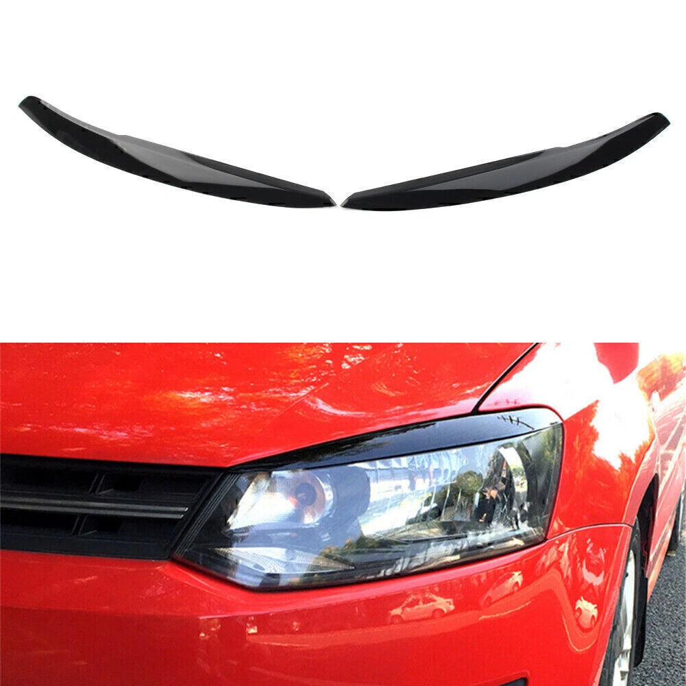Headlight Eyebrow Eyelid Cover Trim for VW Polo Mk5 6R 6C (2011–2017)