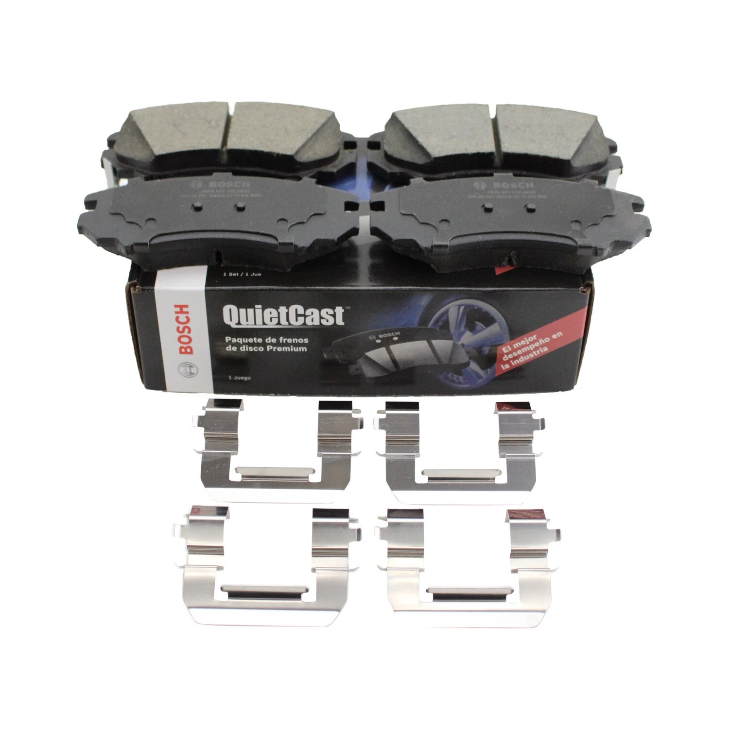 Set of 4 Bosch QuietCast Front Ceramic Brake Pads for LaCrosse ELR Impala Terrain (2014–2019)