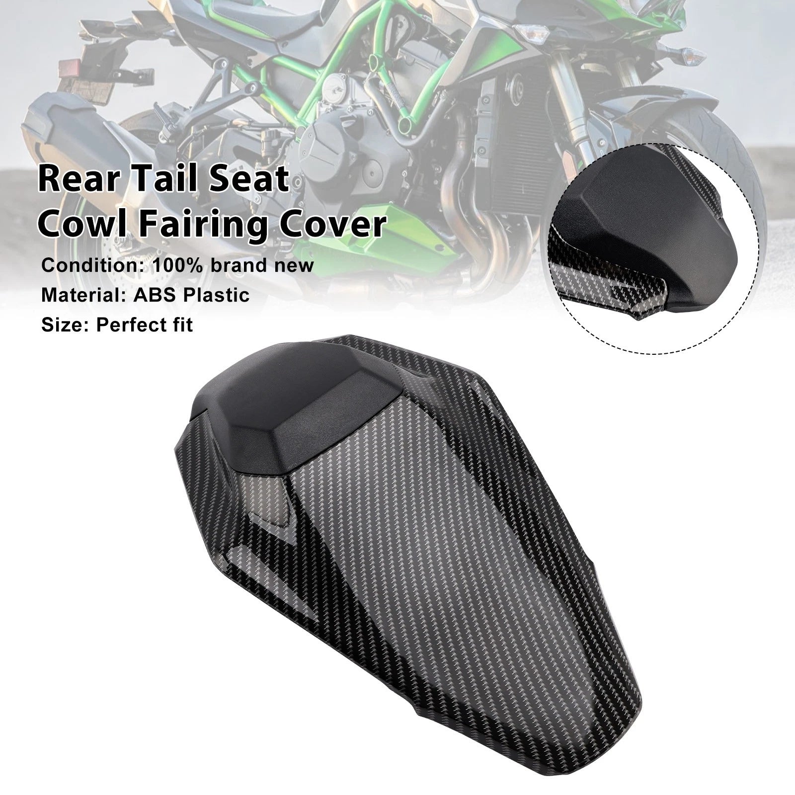 Rear Tail Seat Cowl Fairing Cover for Kawasaki Z900 Z900SE (2025–2026) Carbon