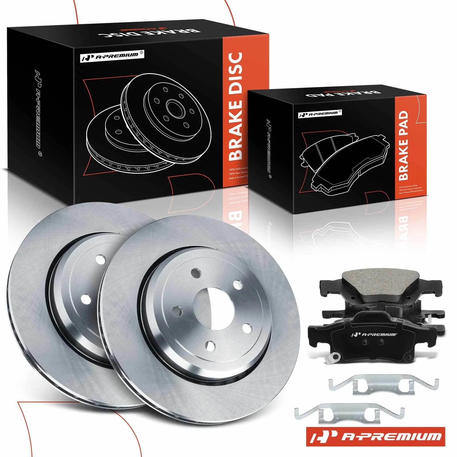 Rear Disc Brake Rotors & Ceramic Pads for Jeep Grand Cherokee (2018–2020)