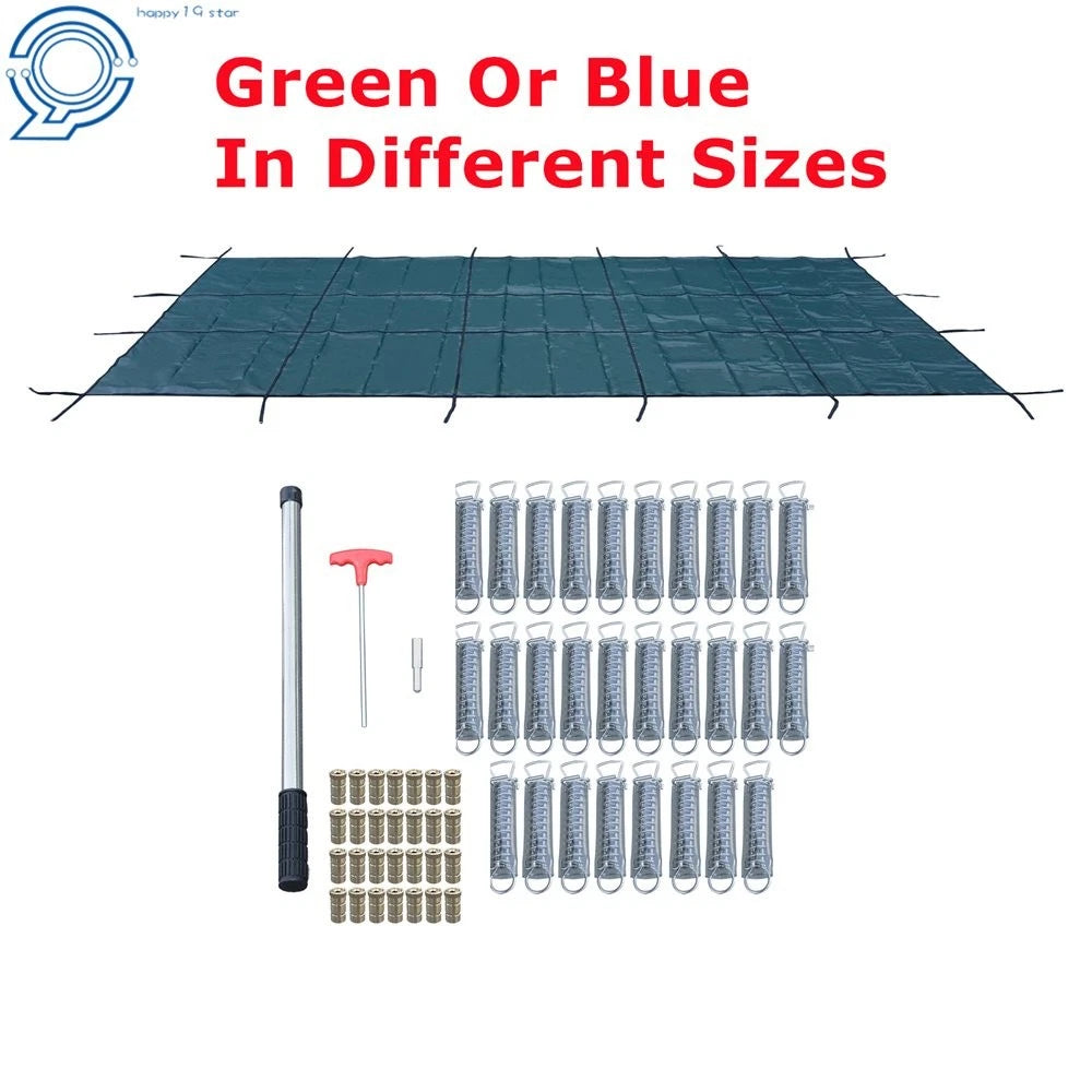 Mesh Solid Pool Safety Cover for Swimming Pool (Winter, Rectangle)