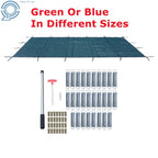 Mesh Solid Pool Safety Cover for Swimming Pool (Winter, Rectangle)