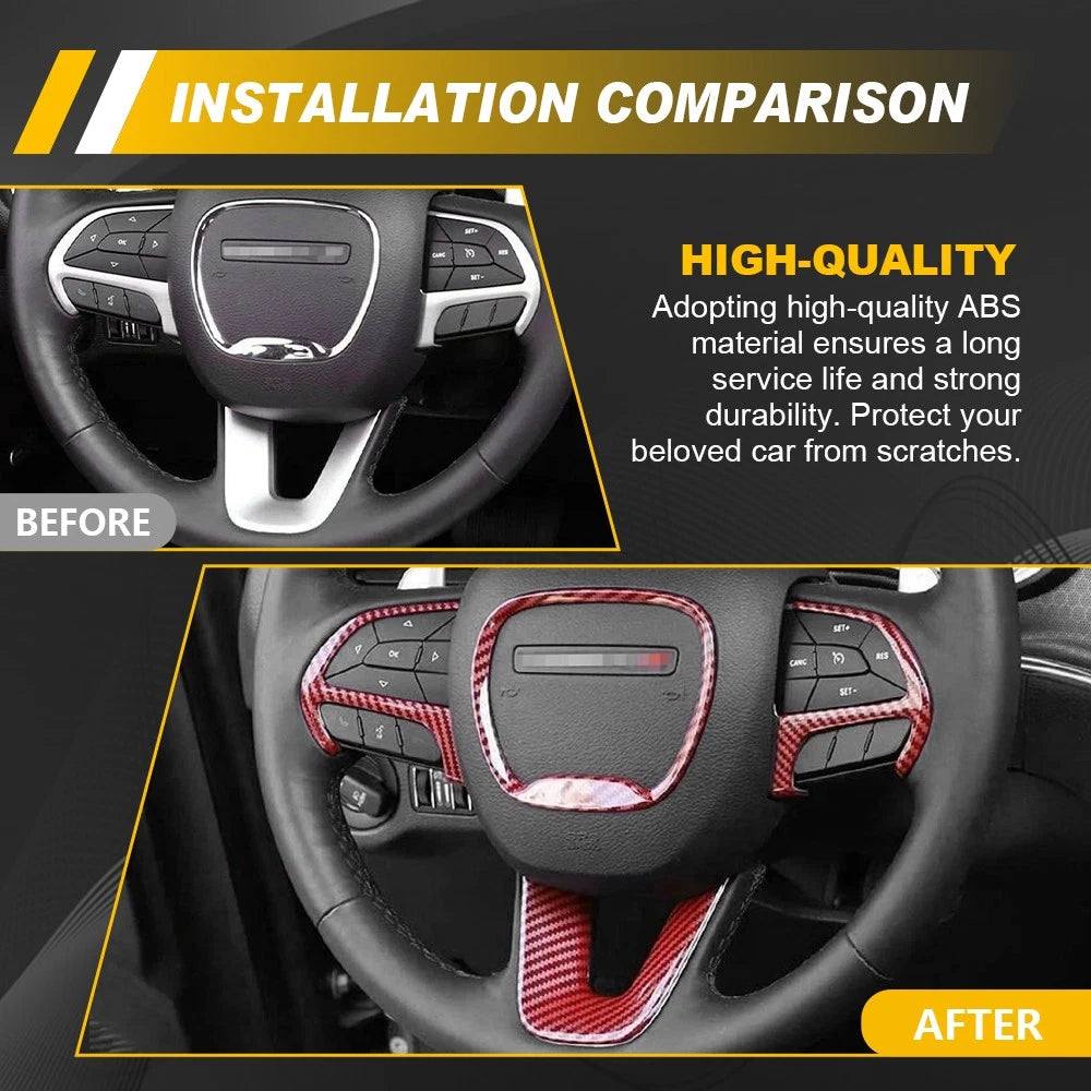 Steering Wheel Cover Trim for Dodge Charger/Challenger/Durango (2011-2023)