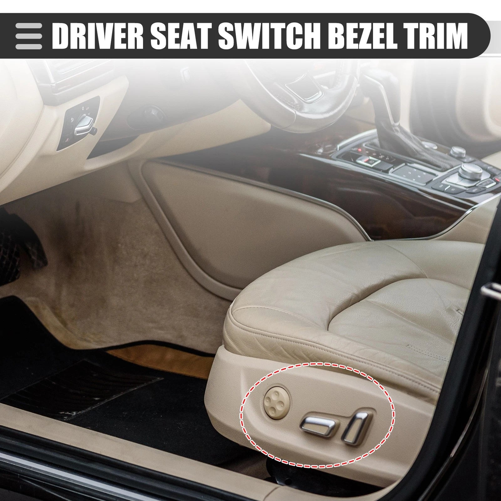 Left Seat Track Cover Switch Bezel for Buick Enclave (2009–2017) No.25941769