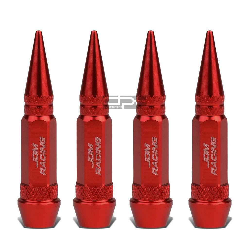 Set of 4 60mm Red Universal Tire Rim Air Port Dust Cover Valve Caps