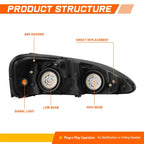 Clear Lens Fog Lights with Switch and Chrome Bezel for Honda CR-V (2007–2009)