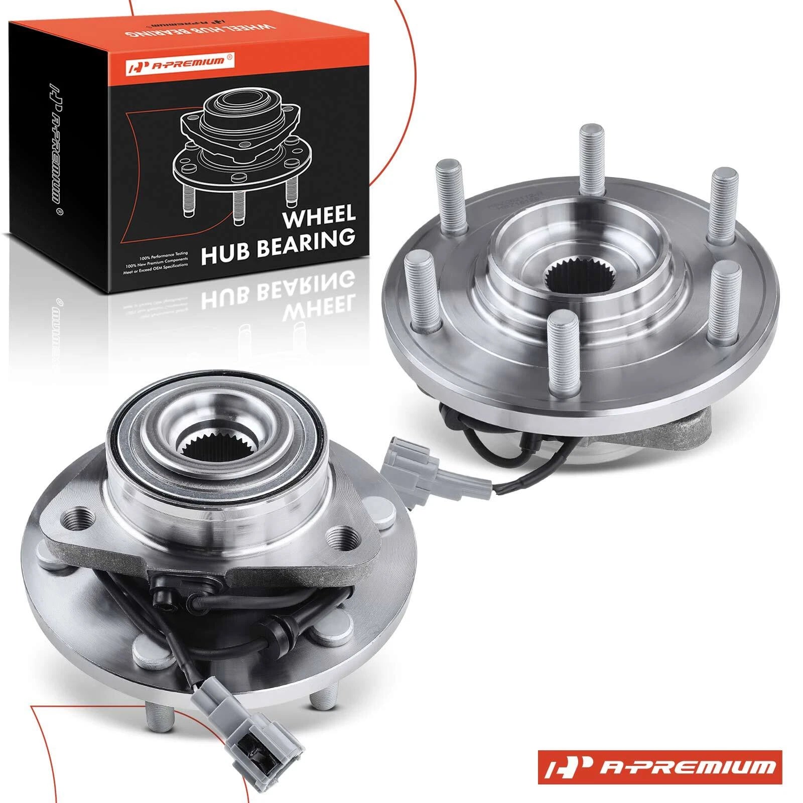 2X Front Wheel Hub & Bearing Assembly for Nissan Titan Armada (2004–2023)