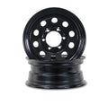 Set of 2 Libra 15x6 Trailer Wheels 6 Lug 5.5" Bolt Pattern Black Mod
