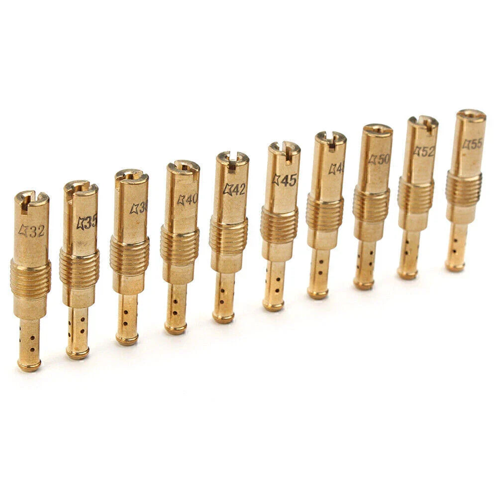 10 Pcs Carburetor Pilot Slow Jets for PWK Mikuni OKO KOSO (32-55)