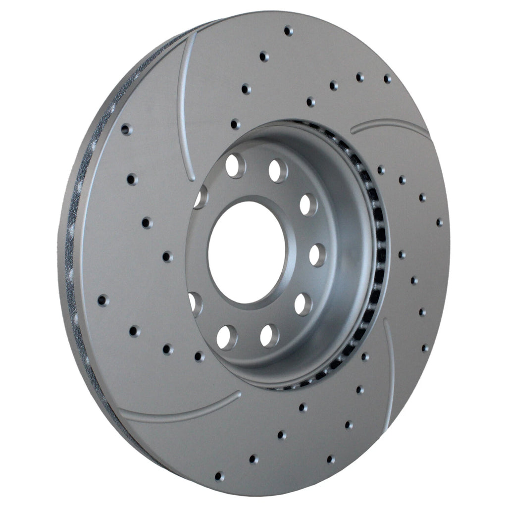 2X Front Drilled Coat 288mm Brake Rotors for A3 Beetle Jetta (2000–2006)